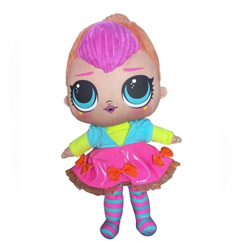 L.O.L. Surprise! Neon Q.T. Large 16" Huggable‎ Fun Plush Doll W/Vibrant Dress